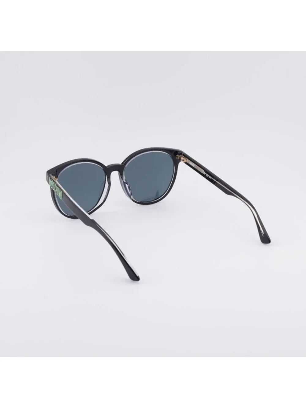 Moschino MOS151/F/S 07C5 IR Sunglasses Black Round Frame, Grey Lenses